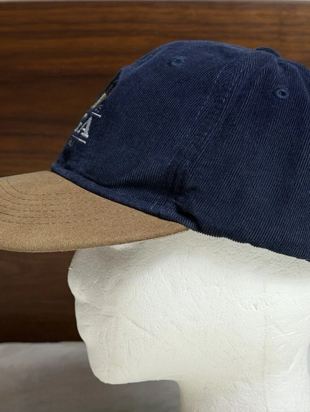2023 PGA Championship Oak Hill Hat Imperial Navy Corduroy Suede Strapback Cap